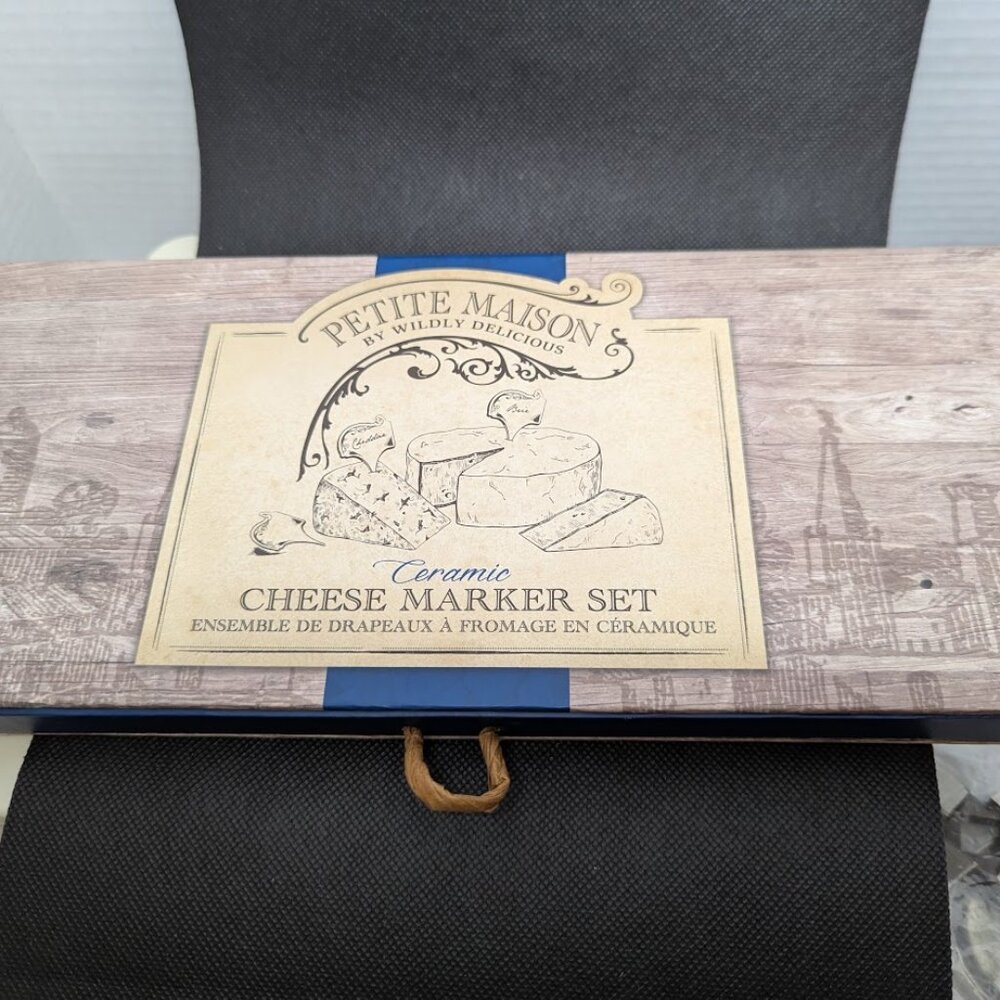 Petite Maison Wildly Delicious Ceramic Cheese Marker Set Complete